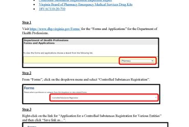 Guide for Controlled Substance Registration Certificate Application for an EMS Agency
